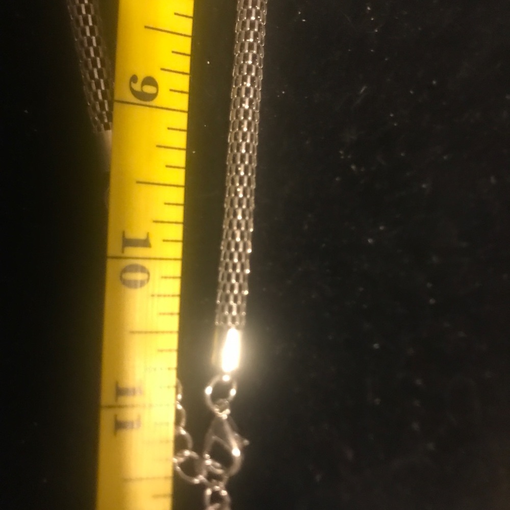 Antique Silvertone Crystal Statement Necklace - image 2